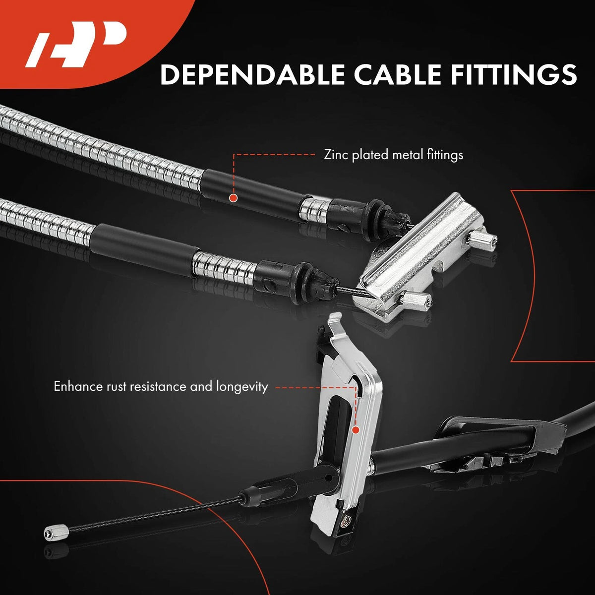 Intermediate Parking Brake Cable for Ford Focus (1M5Z2A603AA, 3S4Z2A603AB, 5S4Z2A603AA, C660887)