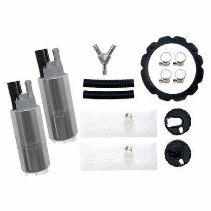 2X Walbro GSS342 255LPH Fuel Pumps for Ford Lightning (1999–2004) + Y-Fitting Kit