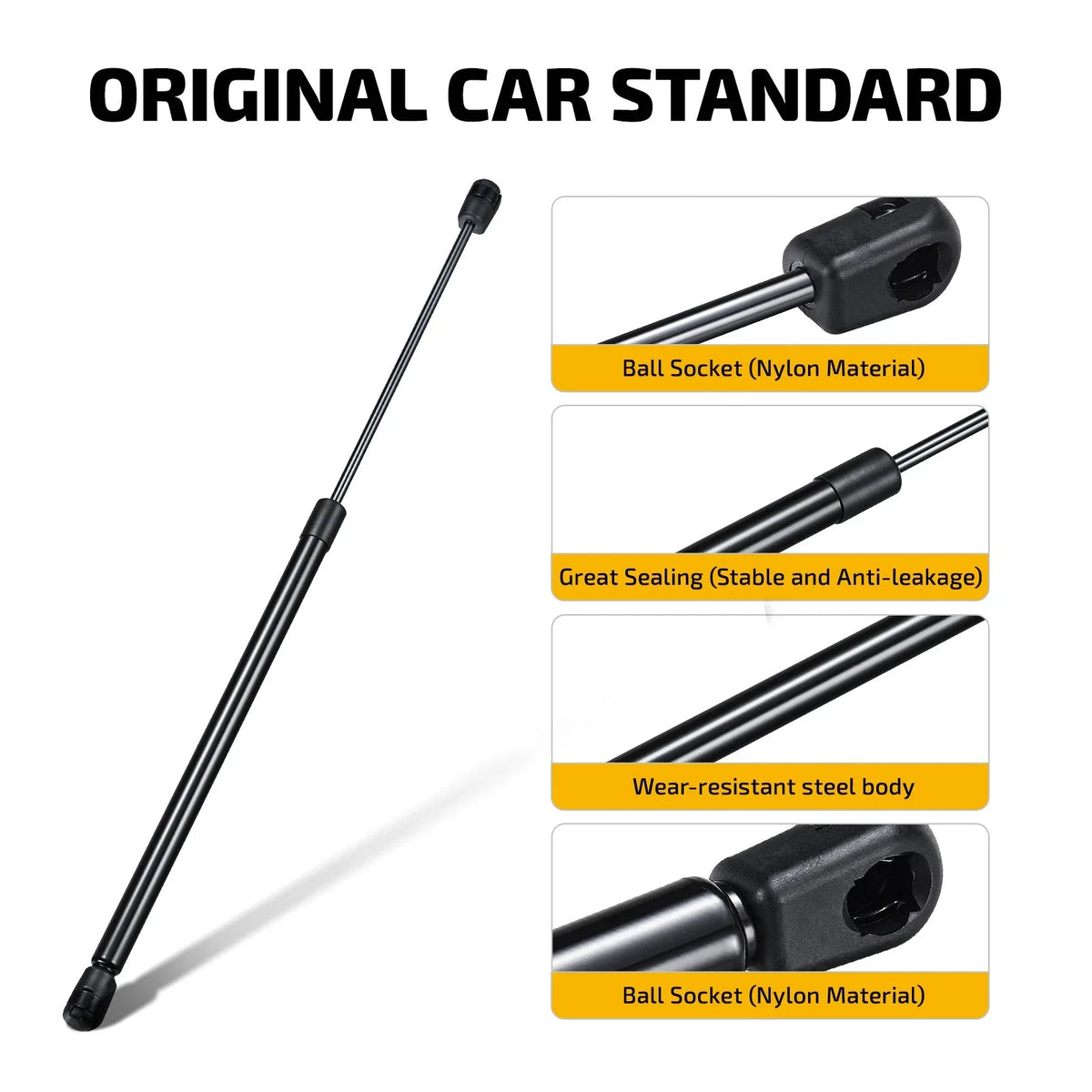 Set of 2 Gas Struts for Truck Cap Pickup Window RV Door (20in, 40lbs)
