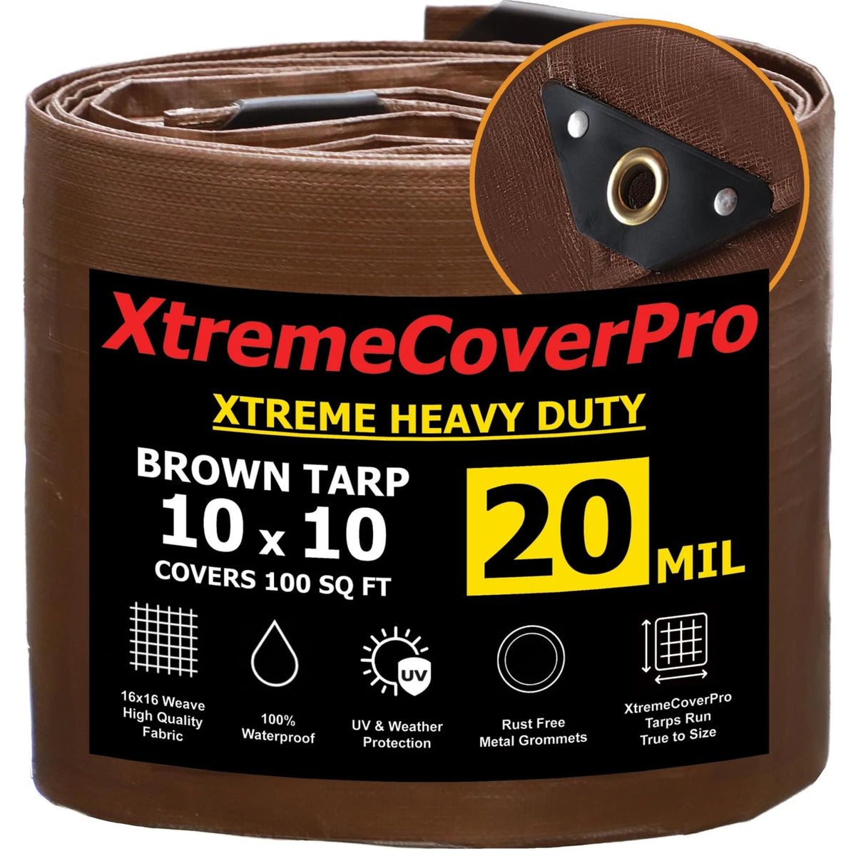10' x 10' Heavy-Duty Tarp for Waterproof & UV-Resistant Protection
