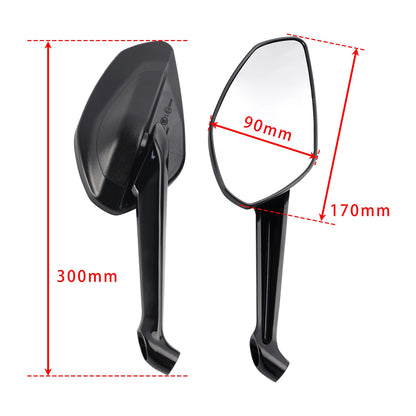 Black Pair Rear View Mirrors for Ducati Streetfighter V2 V4 V4S (2020–2024) 52310551A, 52310541A