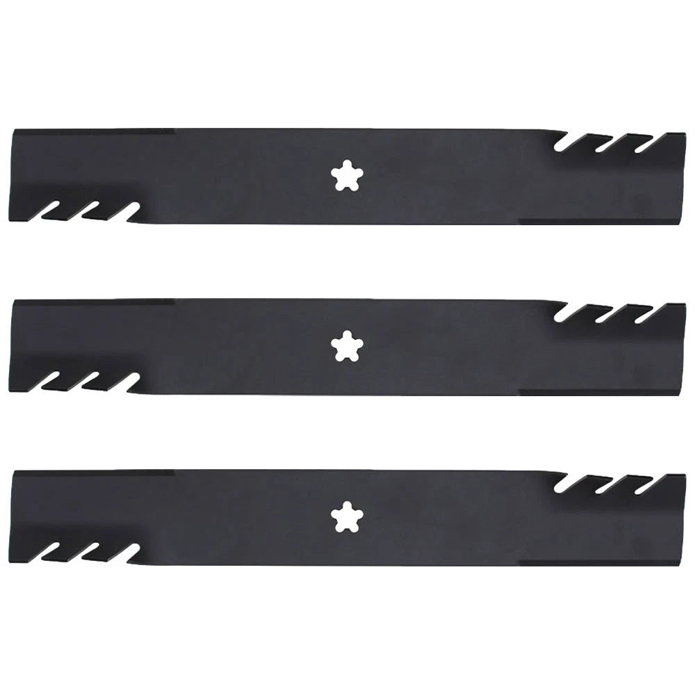 3X Toothed Mower Blades for Poulan 