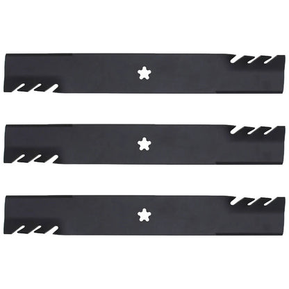 3X Toothed Mower Blades for Poulan 