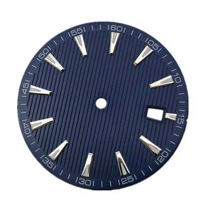 33.5mm Blue Watch Dial Face Plate for NH35/NH35A Movement Replacement
