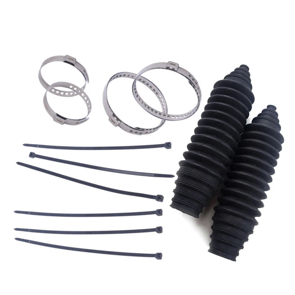 Universal Silicone Rack and Pinion Steering Boot Gaiter Kit - Black