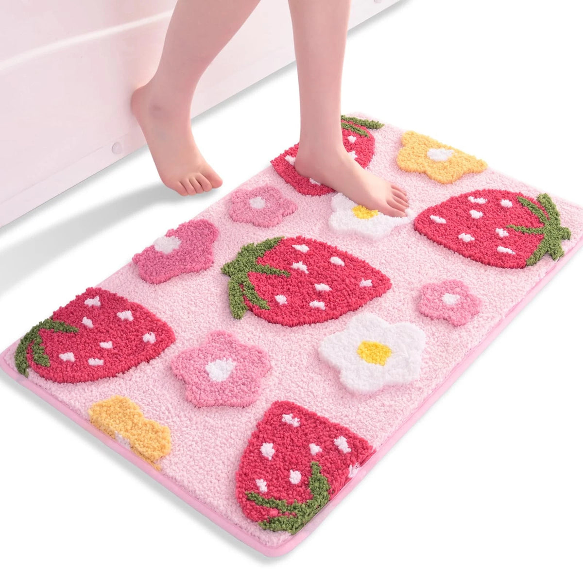 Cute Strawberry Bathroom Rug for Anybar (1'6" x 2'1")