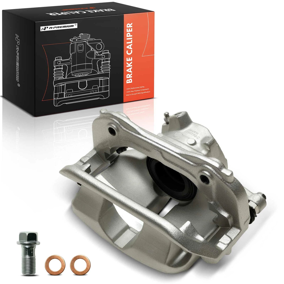 Front Passenger Brake Caliper w/ Bracket for Mercedes-Benz C300 E300 (2015–2022) 2054210481, 19-B7366