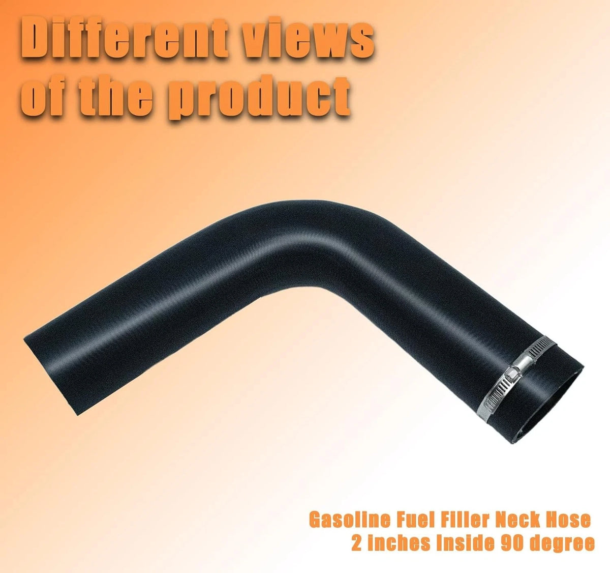 Gasoline Fuel Filler Neck Hose 2" ID 90 Degree for