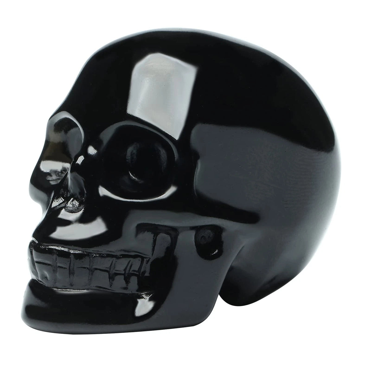 2" Natural Black Obsidian Crystal Skull Head for Universal Use