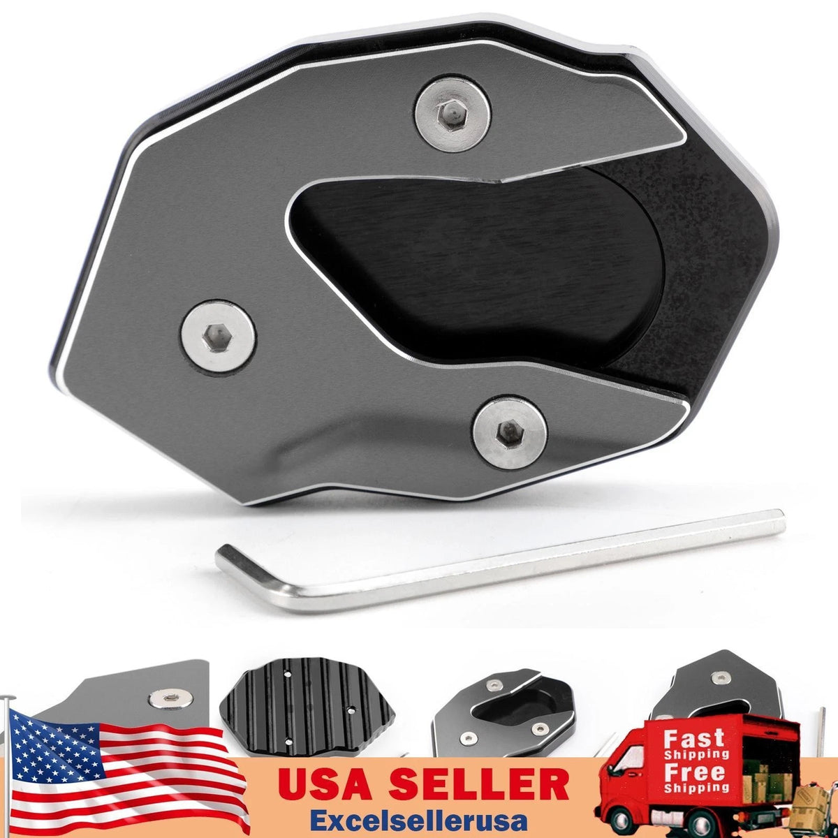 Kickstand Extension Pad for Kawasaki Versys-X 300 (2017–2018) KSP-089-Gray