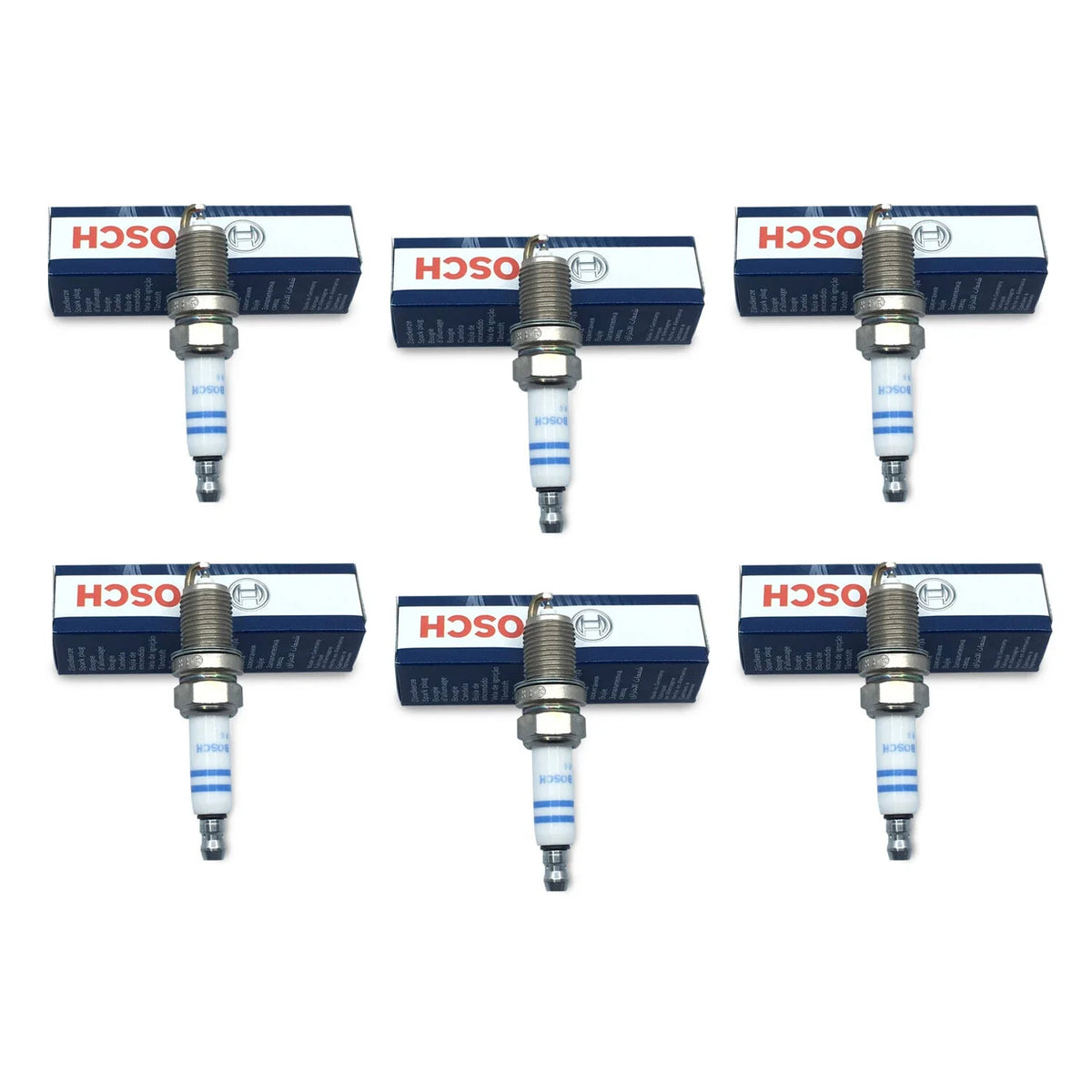 Set of 6 Spark Plugs Bosch for Audi A4 A5 A6 Q5 S5 3.0 3.2L (2005–2016)