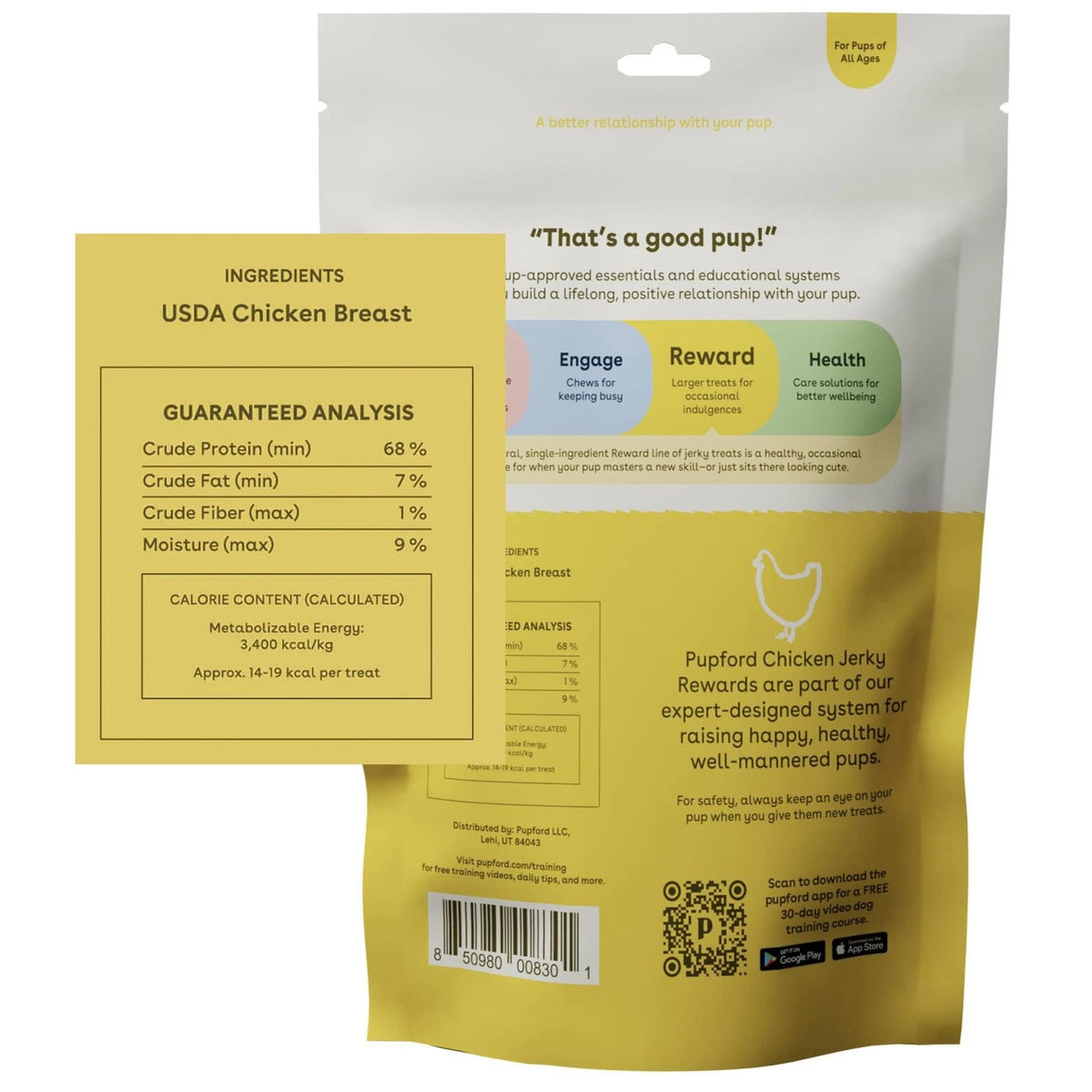 Crunchy Jerky Treats for Dogs & Puppies (4 Ounce Pack)