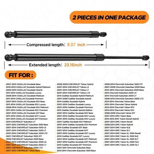 Rear Hatch Lift Supports for Cadillac Escalade GMC Yukon (2002–2020)