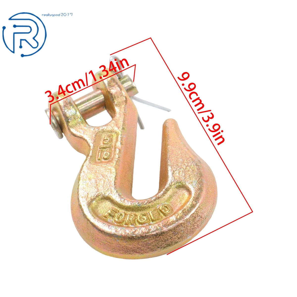 6 Pack Clevis Slip Hook 5/16" with Latch, G70 Steel, 18800lbs Breaking Strength