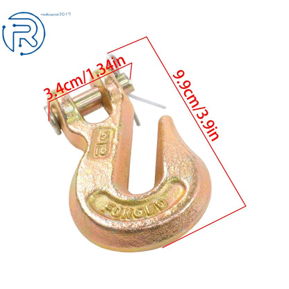 6 Pack Clevis Slip Hook 5/16" with Latch, G70 Steel, 18800lbs Breaking Strength