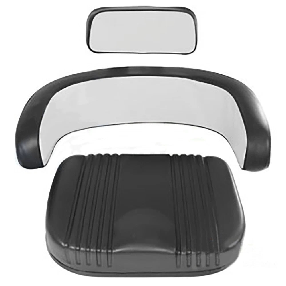 3-Piece Seat Cushion Set for Vinyl Black/White