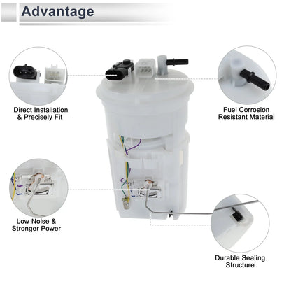 Fuel Pump Assembly for Chevrolet Aveo (2006–2008) L4 1.6L, Tube No. 96447645