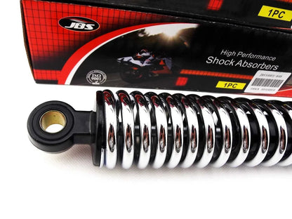 340mm JBS Black/Chrome Rear Shock Absorbers for Kawasaki KZ1100 Spectre (1982-1983)