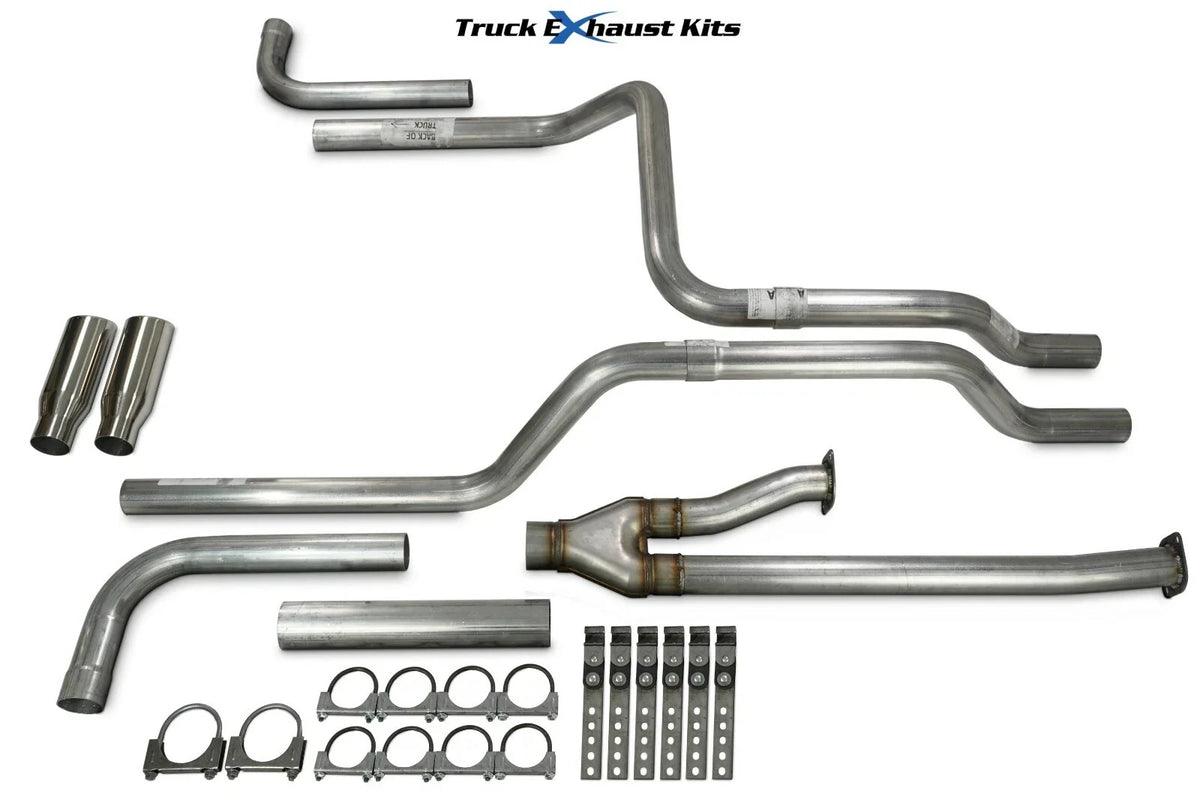 2.5" Direct Fit Dual Exhaust Kit for Tundra (2009–2013) No Muffler Side Rolled Tip