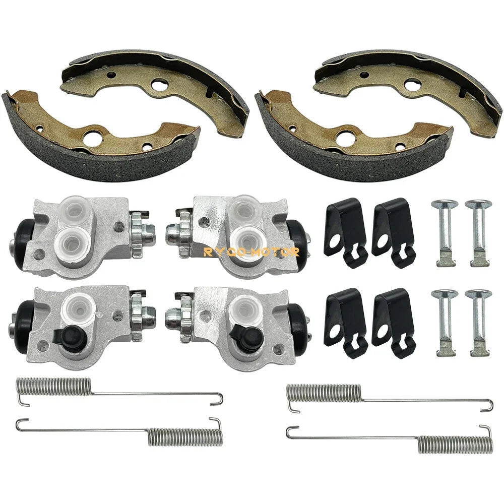 Set of 4 Front Brake Wheel Cylinders w/Shoes for Yamaha Big Bear 350 (1998–2006)