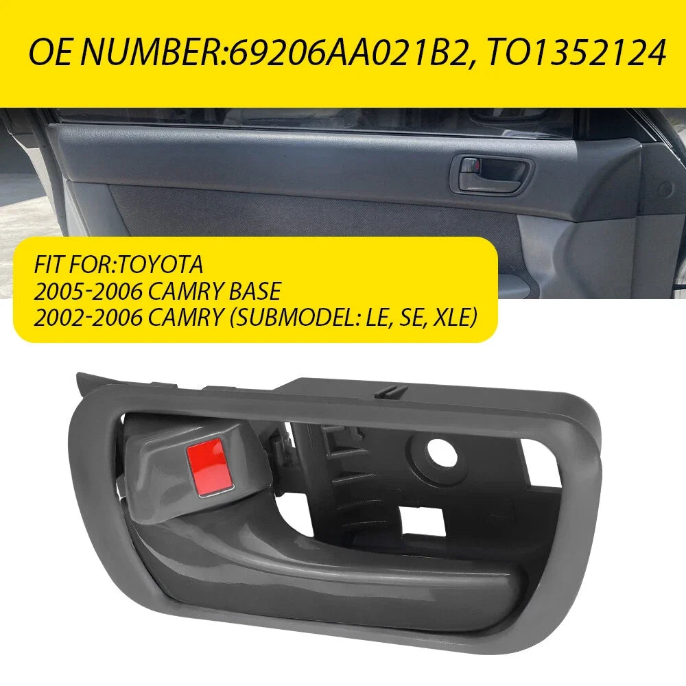 Inner Door Handle for Toyota Camry (2002–2006) Gray Driver Side