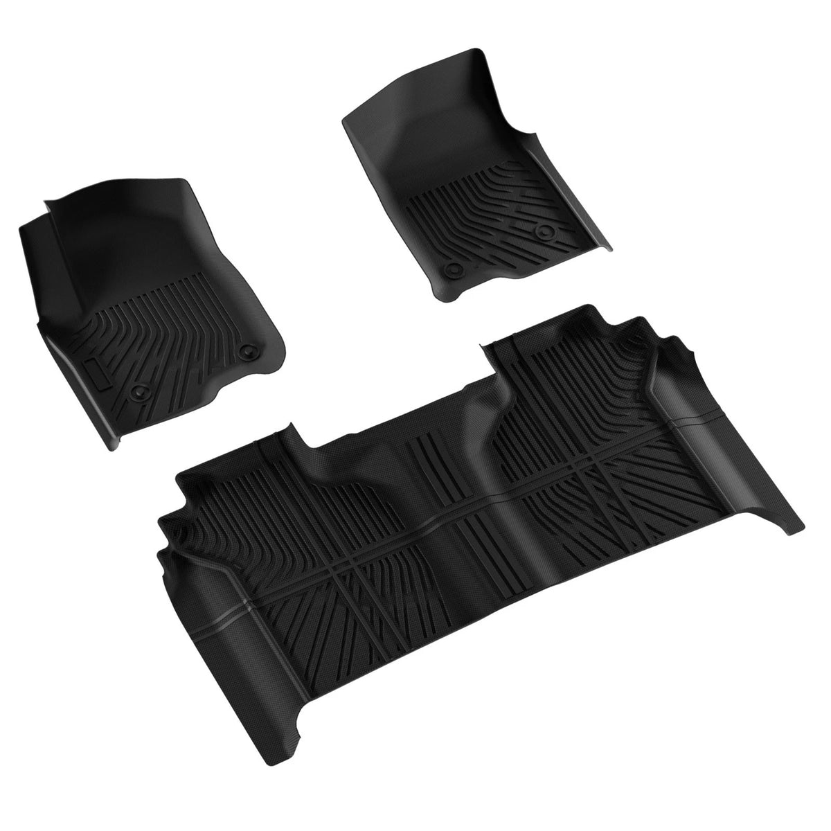 All Weather TPE Floor Mats for Chevy Silverado GMC Sierra 1500 (2019–2024)