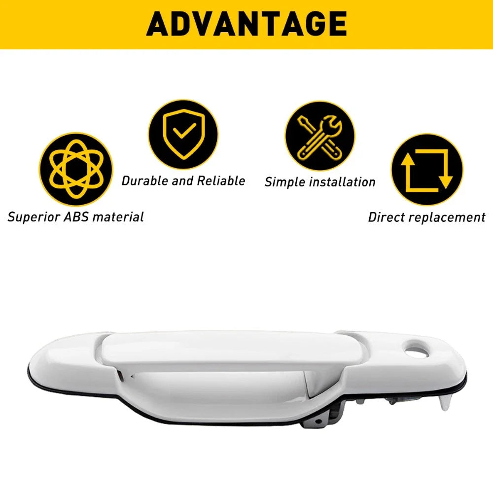 Front Left Exterior Door Handle for Toyota Sienna (1998–2003) - White