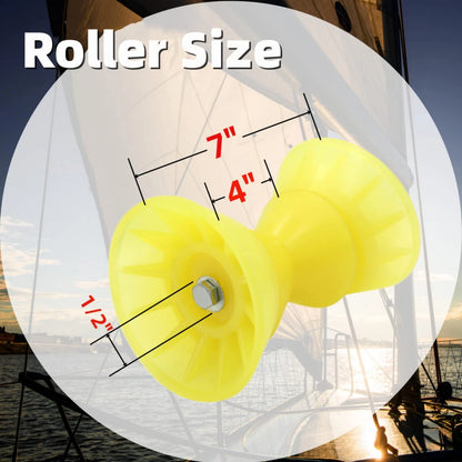 4" Boat Trailer Roller Bow Stop Assembly for Boat Trailers (4"-7")