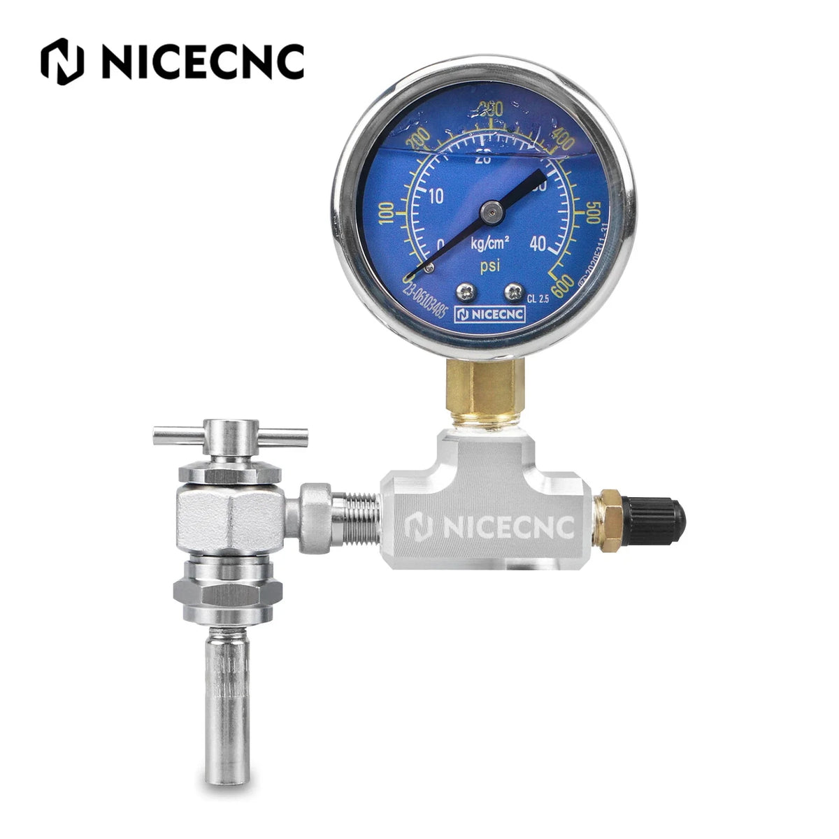 2" Pressure Gauge 600PSI for Motorcycles (Billet Aluminum)