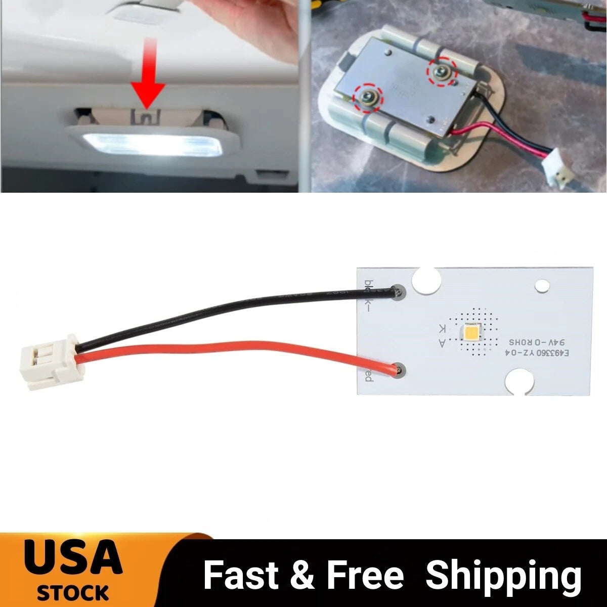 Refrigerator LED Freezer Light Board for Whirlpool/Maytag (W10843353)