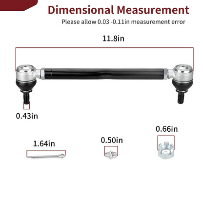 2Pcs Steering Tie Rod Assembly Kit for EZGO Golf Cart (70074-G01)