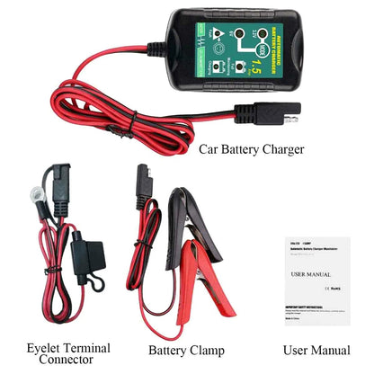 Automatic Battery Charger Maintainer for Motorcycle 6V 12V