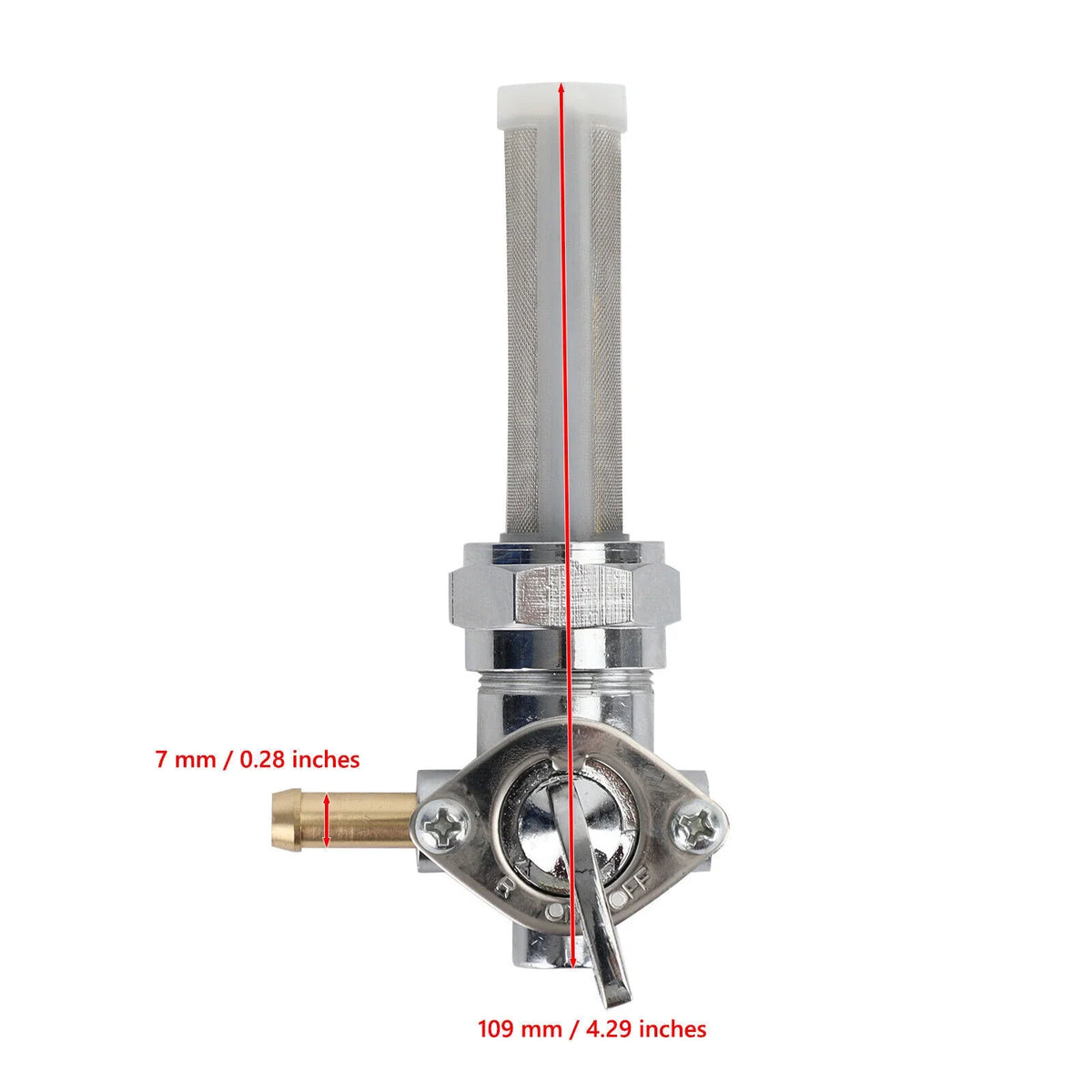 Gas Tank Fuel Valve Petcock Switch 22MM Left Spigot for Harley (62167-81, 62163-75)