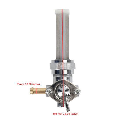 Gas Tank Fuel Valve Petcock Switch 22MM Left Spigot for Harley (62167-81, 62163-75)