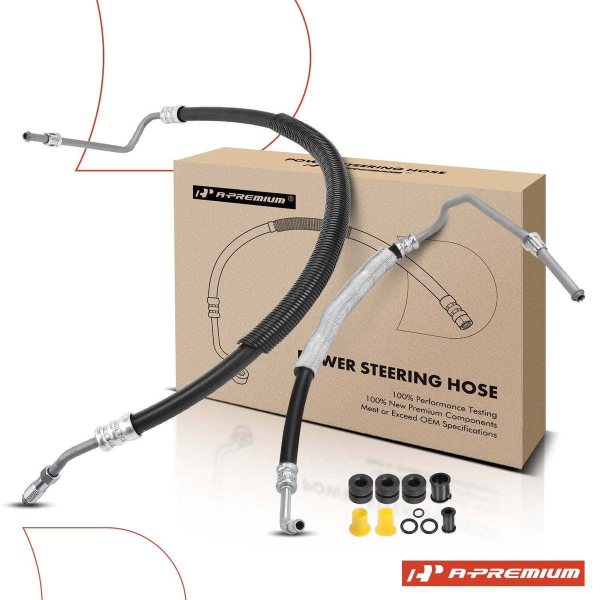 2X Power Steering Pressure & Return Line Hose for Dodge Chrysler 2.7L (2000–2006) - 5272818AC, 5272818AD, 5272818AG, 3402590, 3404286