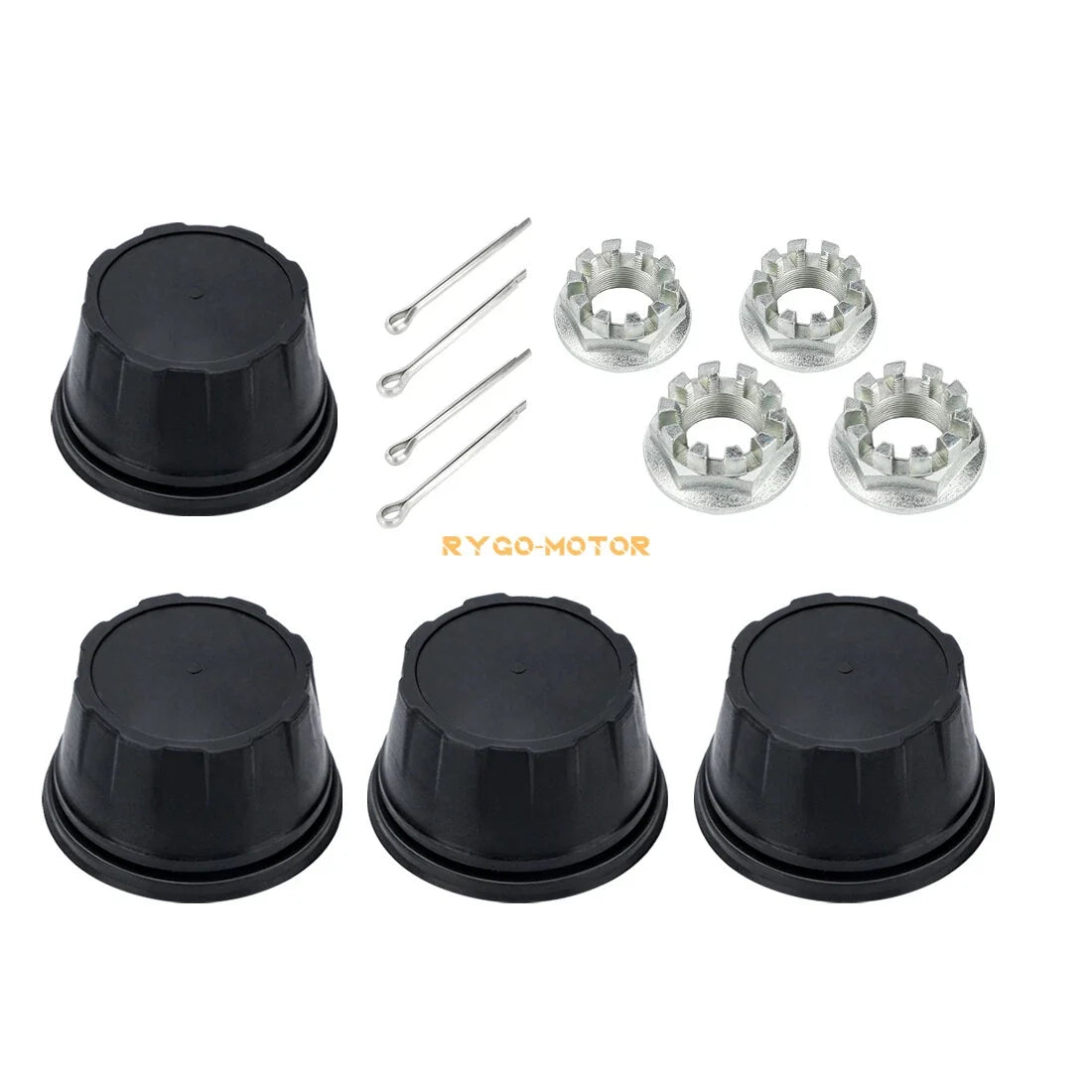 Set of 4 Wheel Center Caps with Nut Kit for Honda Rancher Foreman Rubicon (44732-HC4-000)
