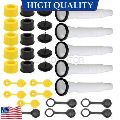 5X Replacement Gas Can Spout Nozzle Vent Kit for Plastic Gas Cans (Old Style)