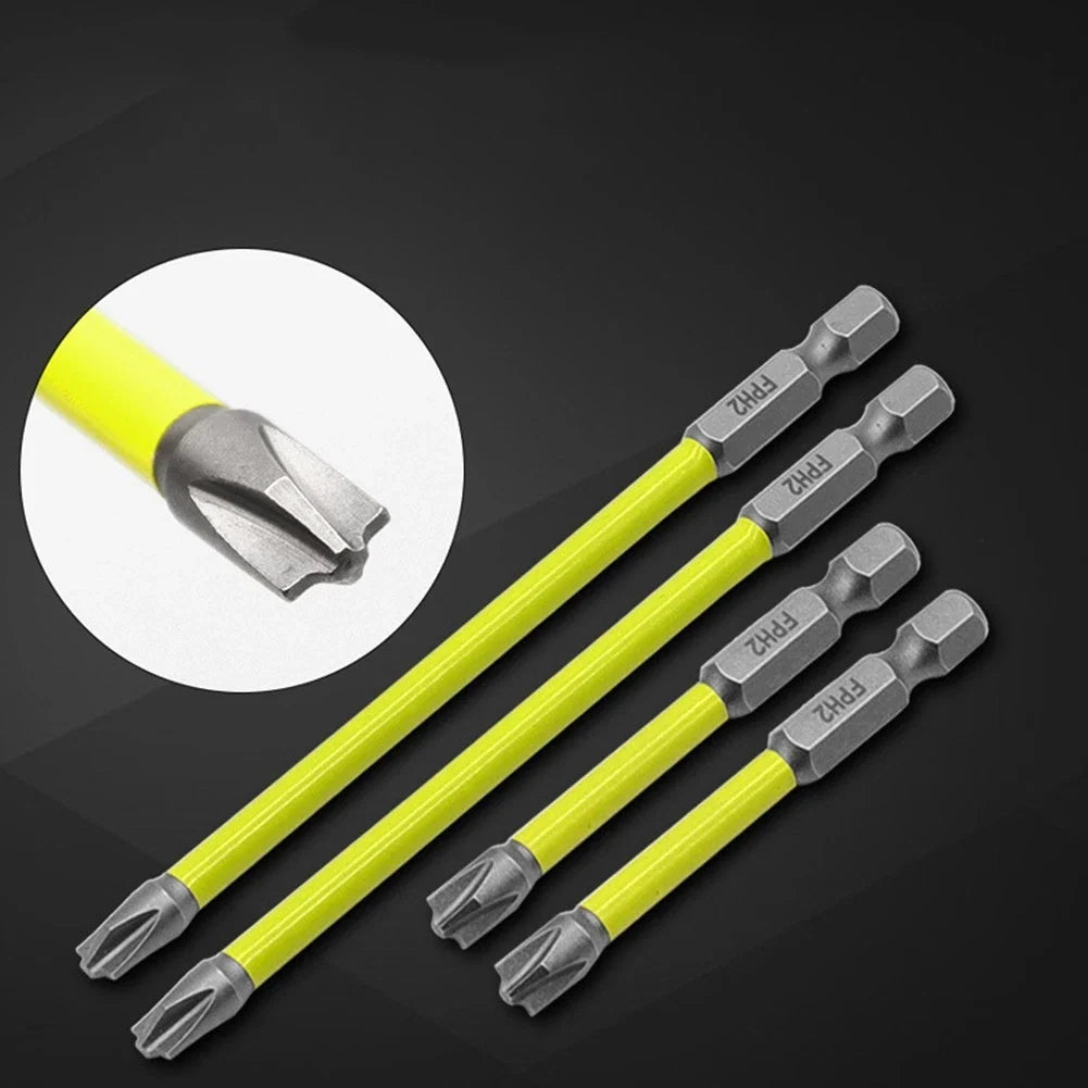 Performance Screwdriver Bit Set of 2 Chrome Vanadium Steel 65mm/110mm