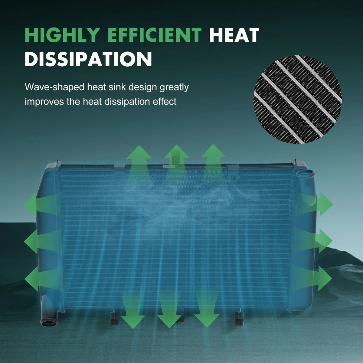 Motorcycle Radiator for Kawasaki Ninja 1000, Versys 1000 (2011–2019)