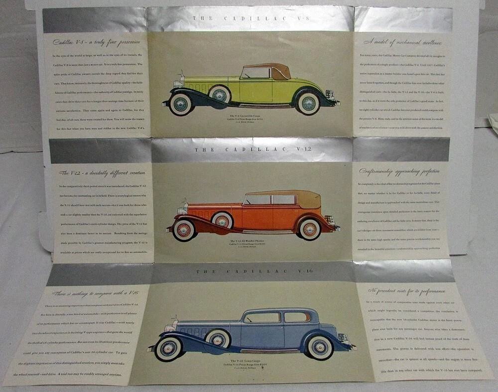 Color Sales Folder for Cadillac LaSalle (1932) Silver Metallic Printing