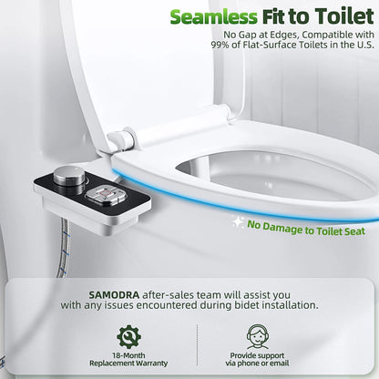 Bidet Attachment for SAMODRA (Non-Electric, Cold, 22.05 Inch x 6.3 Inch)