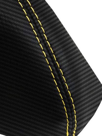 E Brake Boot Cover for Ford Escape (2005–2007) Yellow Stitch PVC Carbon