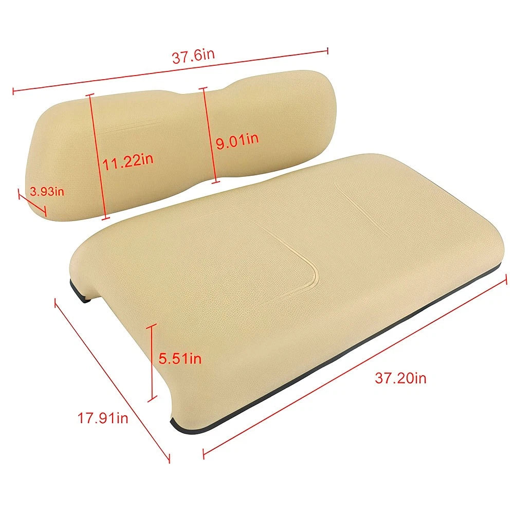 Beige Front Seat Cushion for Club Car DS (2000.5-Up) Golf Cart