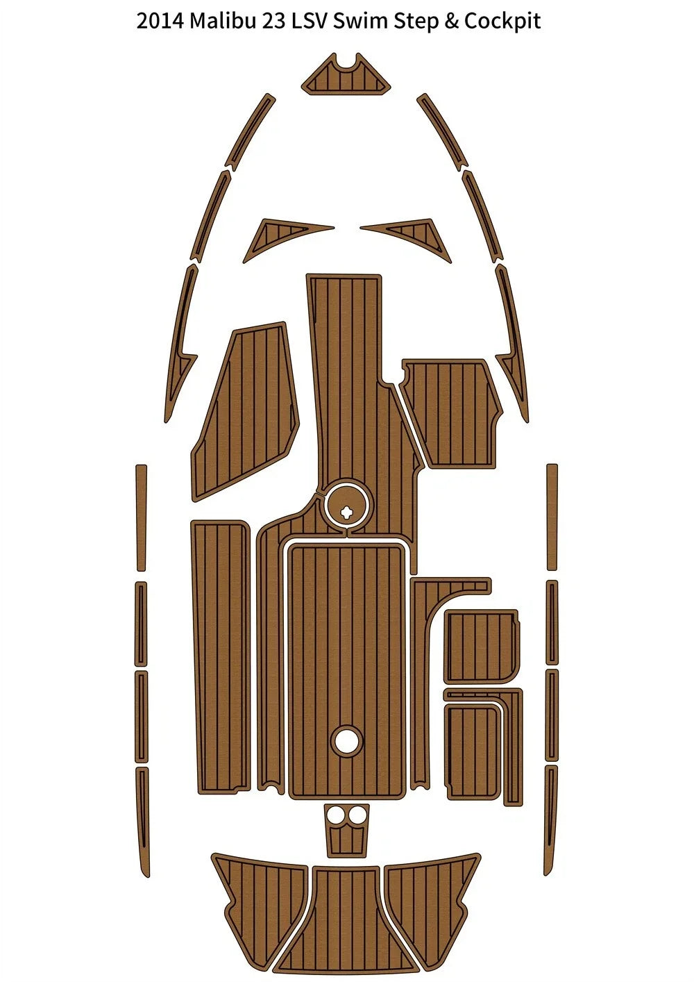 EVA Foam Teak Decking Flooring for Malibu 23 LSV (2014)