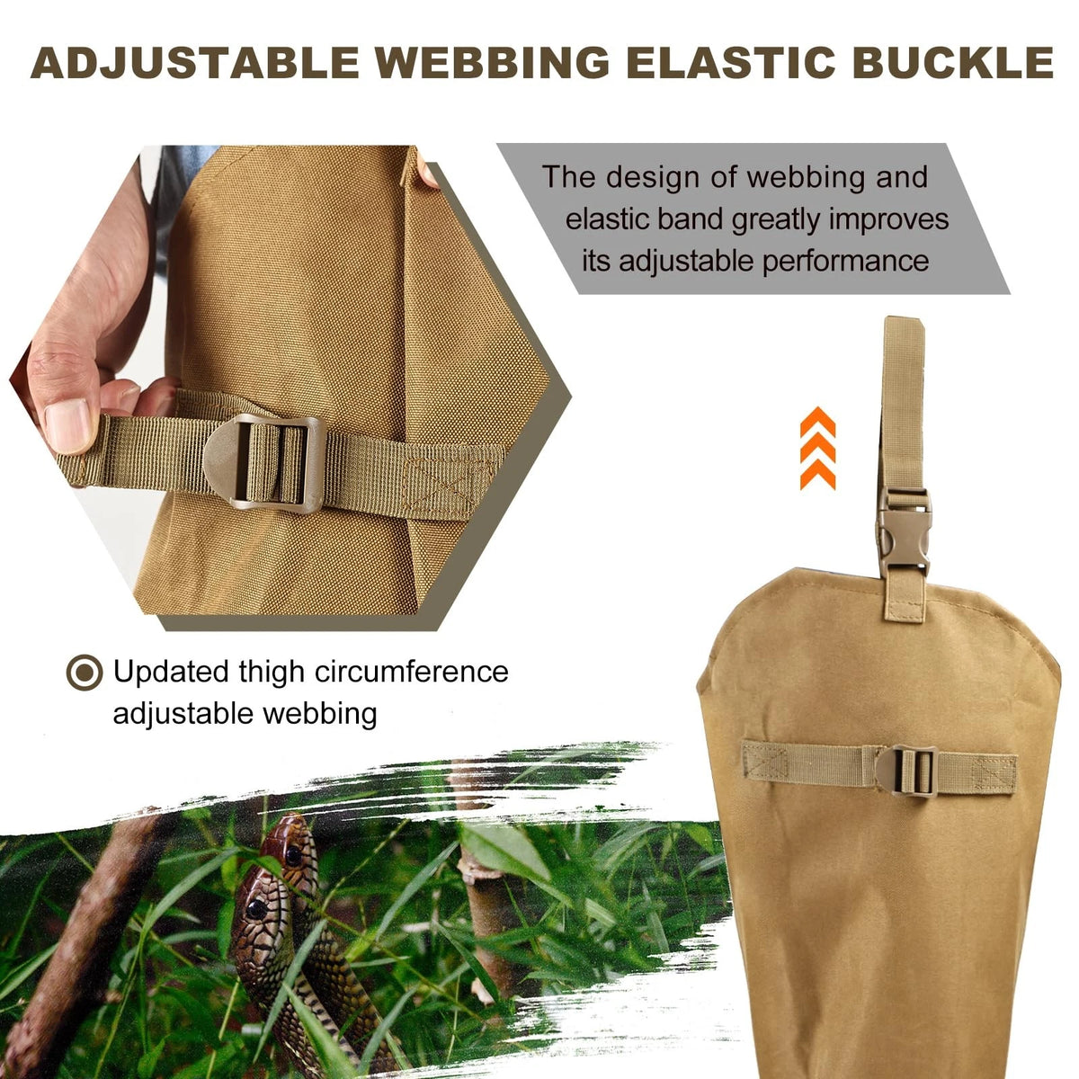 Snake Guard Chaps for Hunting Gear - Waterproof Snake Bite Protection