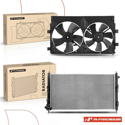 Radiator & Cooling Fan w/ Shroud for Mitsubishi Outlander (2008–2009) - 1350A050, 1355A132, MR312898