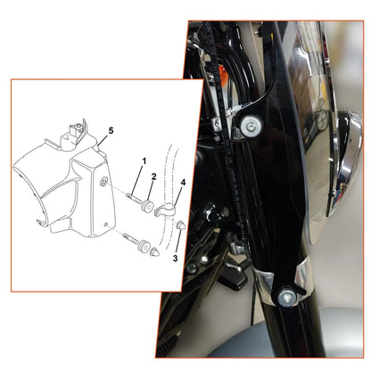 Windshield Docking Hardware Kit for Harley Touring Road King (2014–2023)