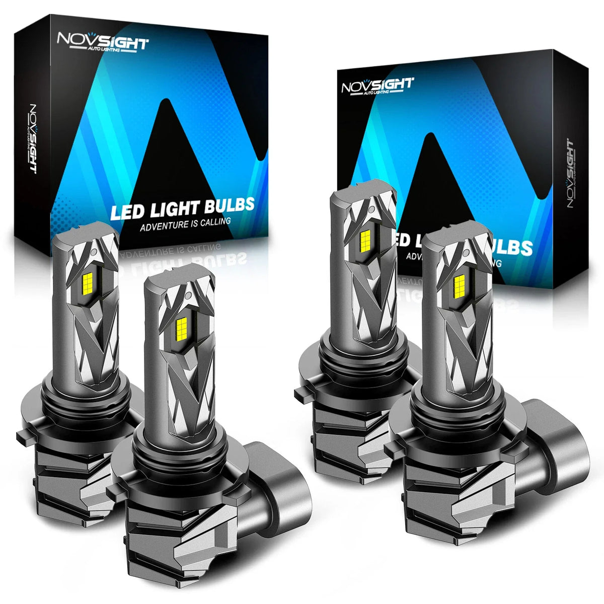 2X NOVSIGHT 9005 9006 LED Headlight Bulbs Kit 6500K 16000LM for Vehicles
