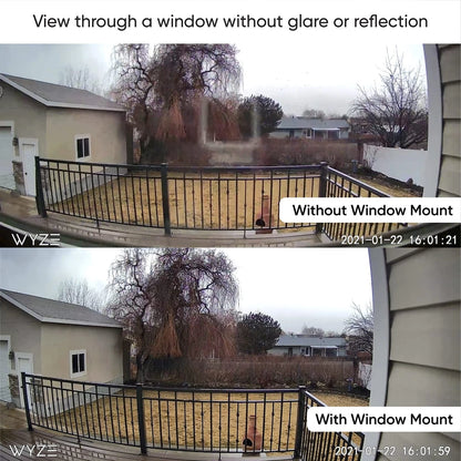 Window Mount for Wyze Cam OG, v3, v3 Pro, v4 (1 Count) - Black