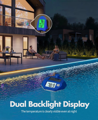 Solar Wireless Pool Thermometer for PoolLeader (2026) 650FT 3 inches